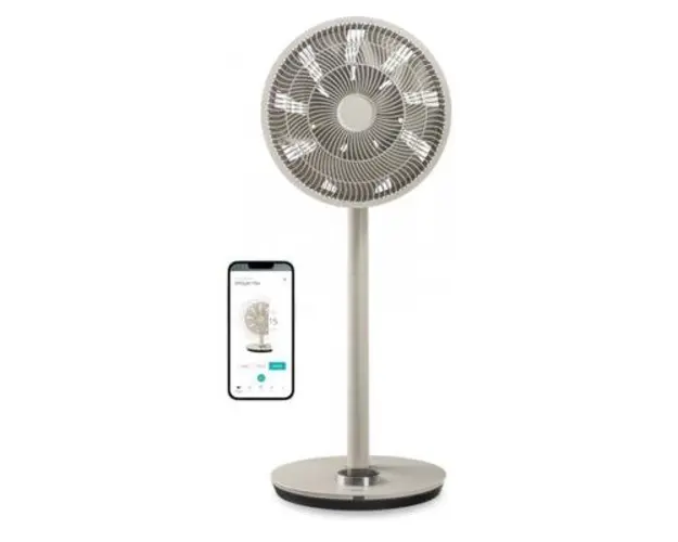 Ventilator cu picior Duux DXCF52 Whisper Flex Smart, 29 W, 26 viteze, 34 cm, Oscilatie (Gri) 