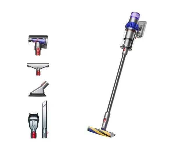Aspirator Vertical Dyson V15 Detect Fluffy 2023, 0.76 L, 660 W, 60 minute (Albastru/Nichel)