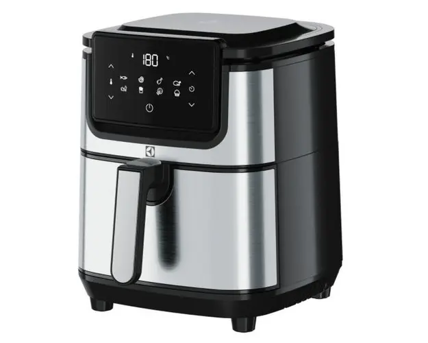Friteuza fara ulei Electrolux Digital AirFryer E6AF1-4ST, 1500 W, 8 Programe, 3.5 L, Touch control (Negru/Argintiu)