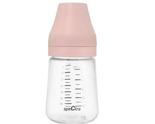 Biberon PA anticolici premium cu tetina S, 160 ml (Roz)