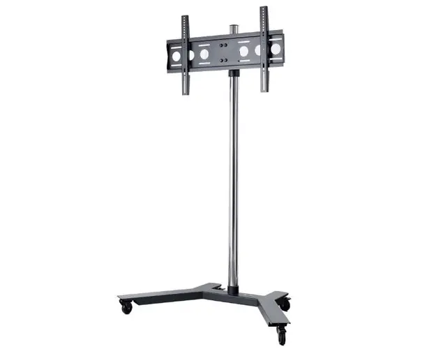 Stand mobil Edbak TR51c-B, 42inch-65inch, 80 kg, inaltime reglabila (Negru)