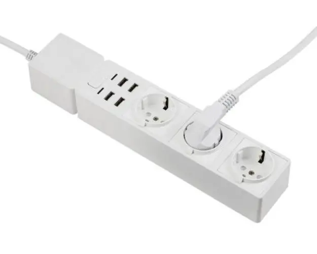Prelungitor Inteligent Edimax SP-1123WT, WiFi, 3 prize, 4 x USB (Alb)