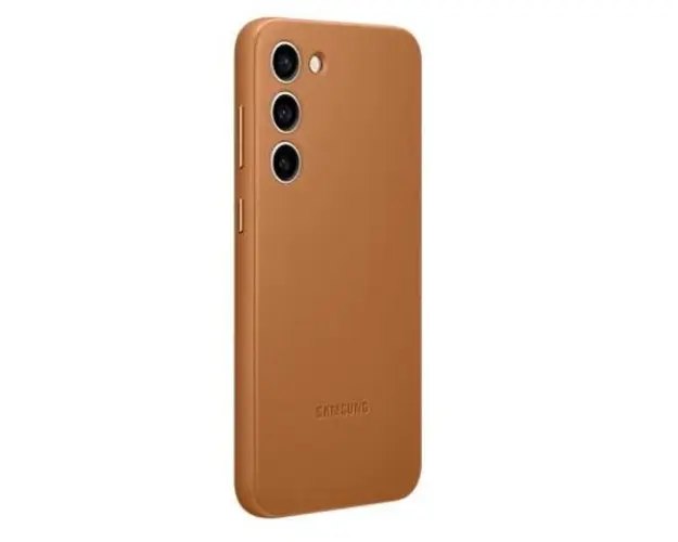 Protectie Spate Samsung Leather EF-VS916LAEGWW pentru Samsung Galaxy S23+ (Maro)