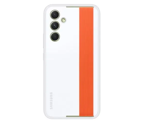 Protectie Spate Samsung EF-XA546CWEGWW pentru Samsung Galaxy A54 (Alb/Portocaliu)
