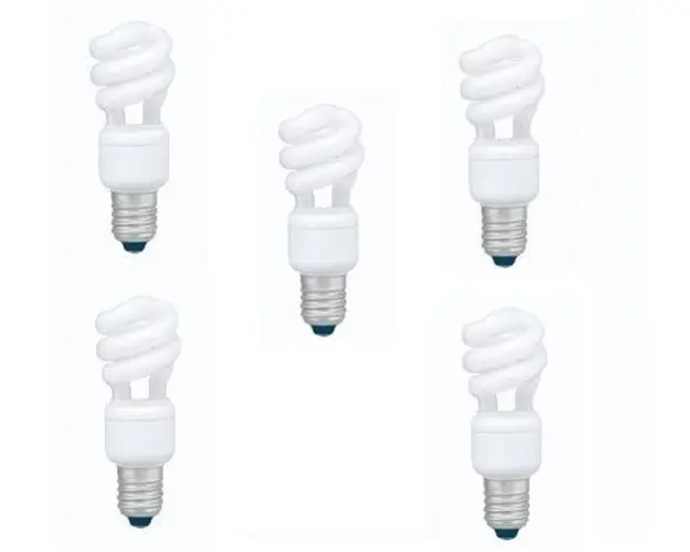Set 5 becuri economice Panasonic EFD8E27HD3E-5, putere lampa 8W, echivalent pentru incandescenta 45W