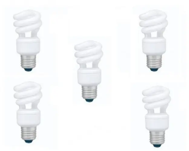Set 5 becuri economice Panasonic EFD8E65HD3E-5, putere lampa 8W, echivalent pentru incandescenta 40W