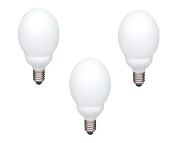 Set 3 becuri economice Panasonic EFG18E65HD-3, putere lampa 18W, echivalent pentru incandescenta 80W