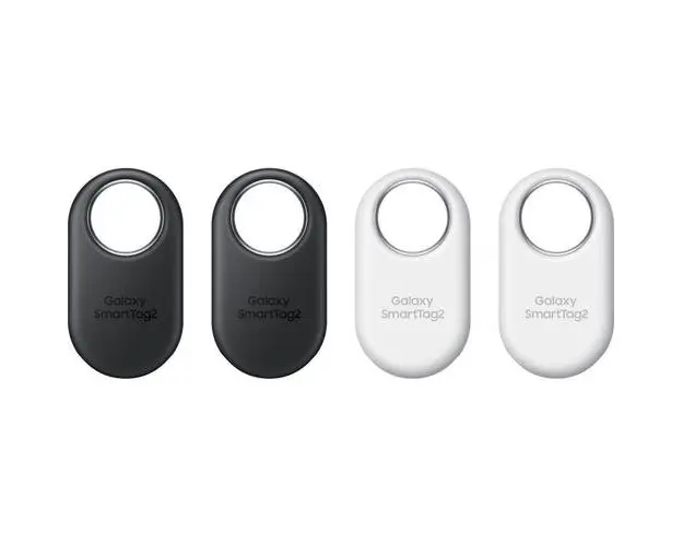 Samsung Galaxy SmartTag2, 4 pack, Bluetooth, 500 de zile, Waterproof IP67 (Alb/Negru)