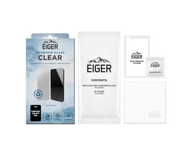 Folie Sticla Eiger Mountain Glass pentru Samsung Galaxy S24 (Transparent)