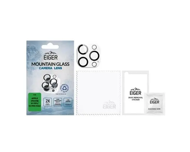 Folie Sticla Camera 3D Mountain Glass Eiger pentru iPhone 16 Pro / 16 Pro Max Transparenta
