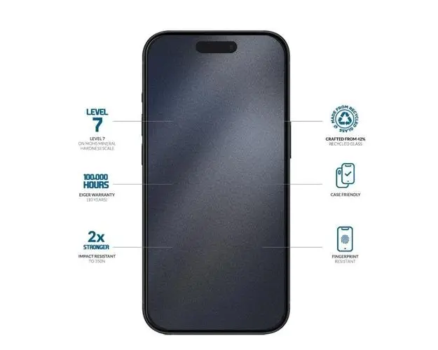 Folie Sticla Mountain Glass Eiger pentru iPhone 16 Pro, Transparenta