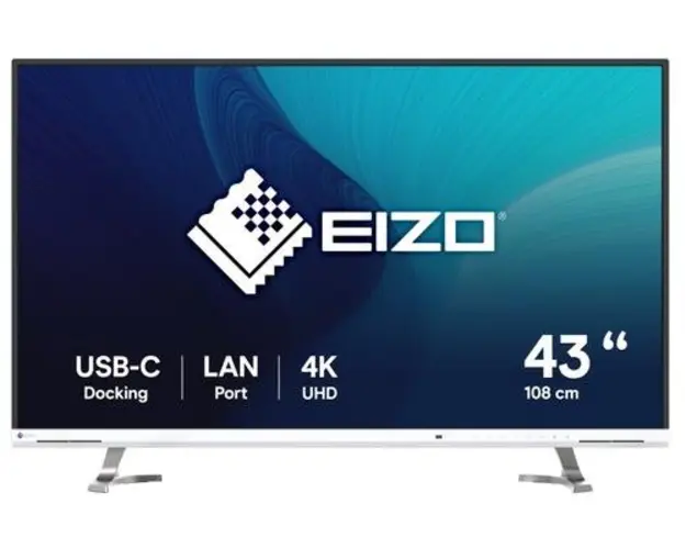 Monitor IPS LED EIZO 42.5inch EV4340X-WT, UHD (3840 x 2160), HDMi, DisplayPort, Boxe (Alb)