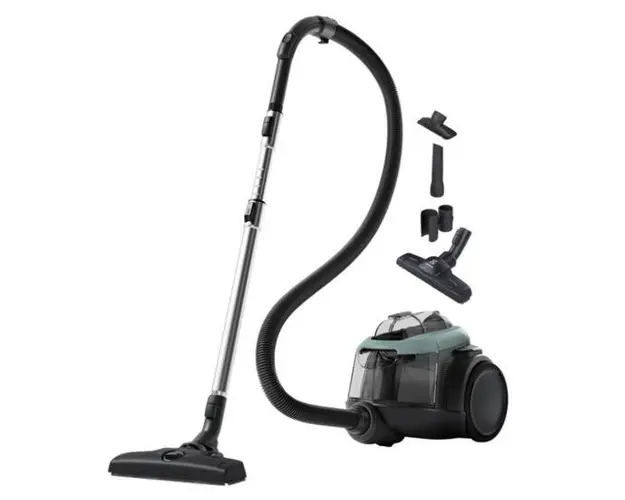 Aspirator fara sac Electrolux EL61C2OG, 700 W, 1.6 L, Filtru Hygiene 12, Perie ParkettoPro (Negru/Verde)