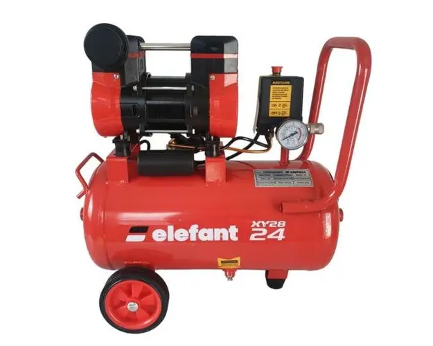 Compresor aer Elefant XY2824, 24 L (Negru/Rosu)
