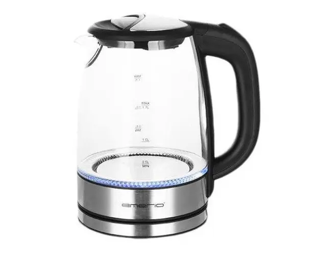 Fierbator de apa Emerio WK-119988.7, 1.7 L, 2200 W (Negru/Transparent)
