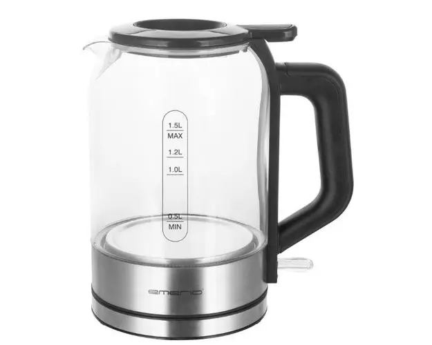 Fierbator de apa Emerio WK-122574, 1.5 L, 2200 W (Negru/Transparent)