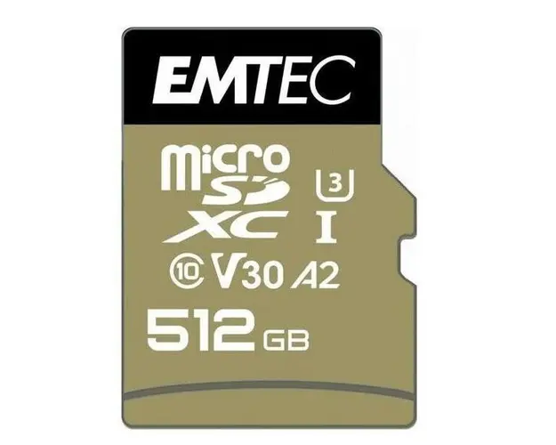 Card de memorie Emtec microSDXC, 512GB, UHS-I U3, A2, V30, Clasa 10