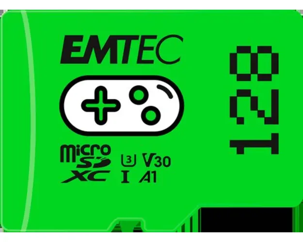 Card de memorie Emtec Gaming, 128GB, microSDXC, UHS-I U3, V30, A1