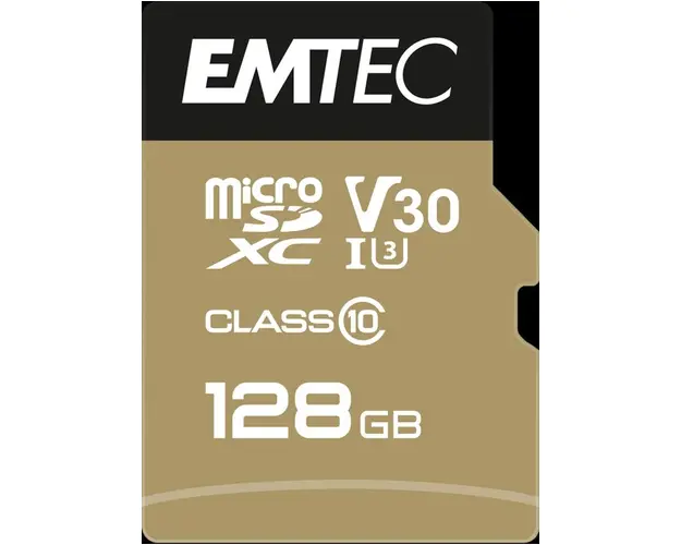 Card de memorie Emtec SpeedIN PRO, 128GB, microSDXC, Clasa 10, V30, A1, UHS-I U3, Adaptor SD inclus