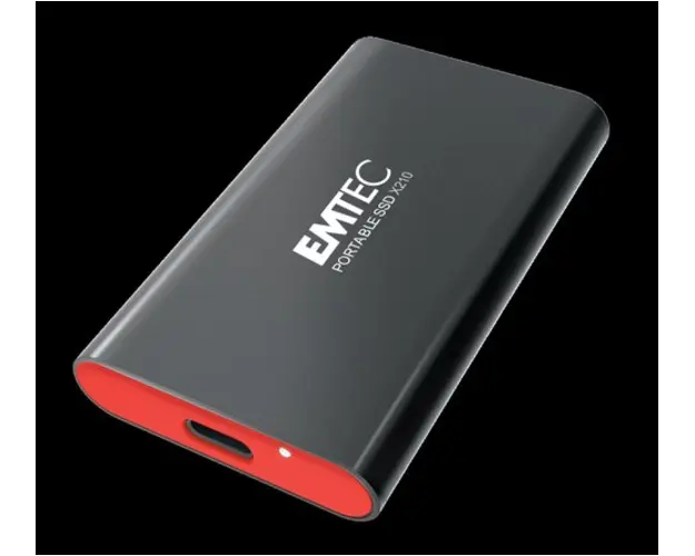 SSD Extern EMTEC X210 Elite Portable, 1TB, USB 3.2 Gen2 Type-C, 4K (Negru)