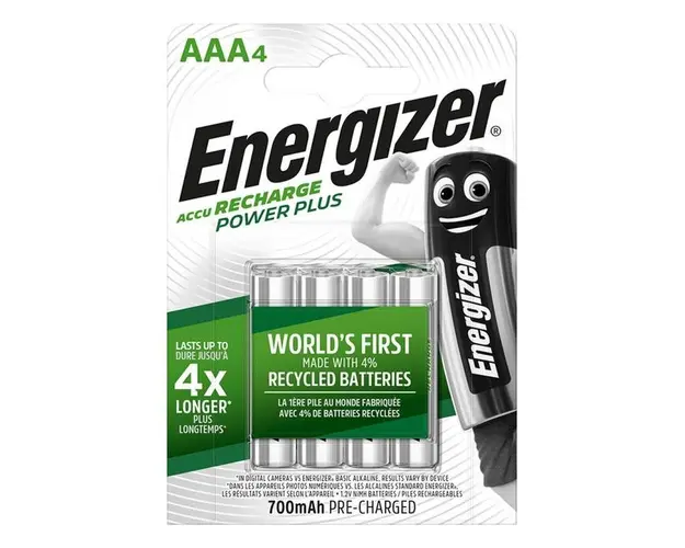 Acumulatori Energizer Power Plus AAA, 700 mAh, 4 buc/set