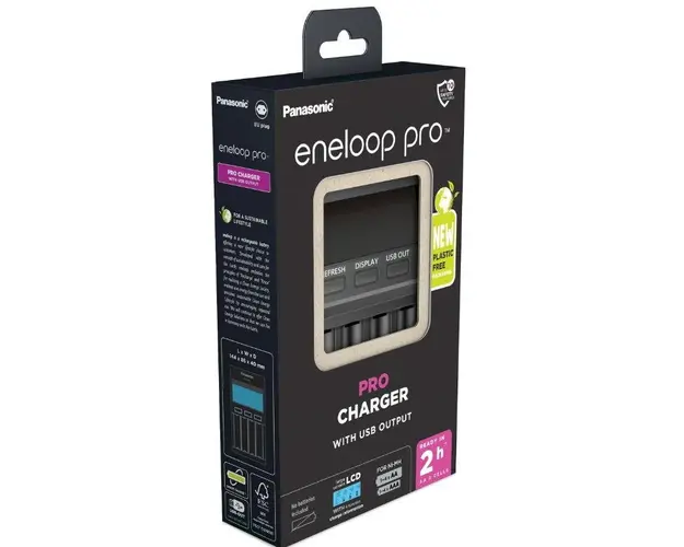 Incarcator Panasonic Eneloop A0114615, AAA / AA, BQ-CC65E ERP NEW ECO Plastic Free (1/4)