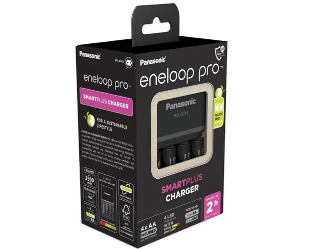 Incarcator Eneloop Smart & Quick A0114616, 4 x AA, 2500mA