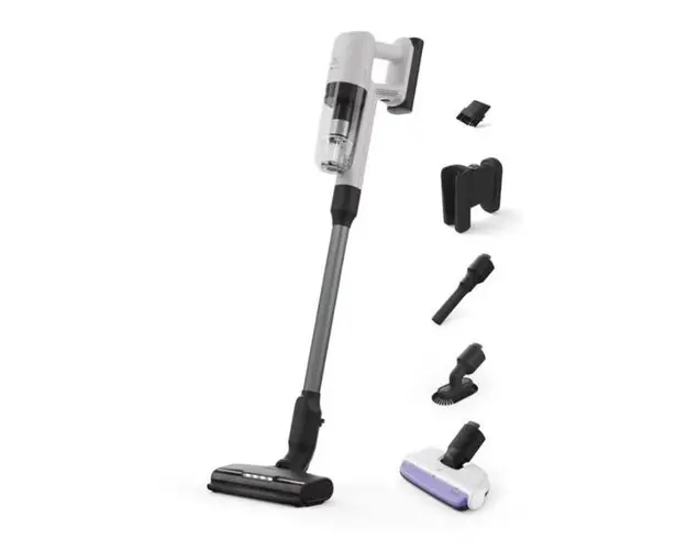 Aspirator vertical multifunctional Electrolux Seria700 EP71HB14UV, 150 W, 4000 mAh Li-Ion, Autonomie max 50 min, Tehnologie BrushRollClean automata (Alb/Negru)
