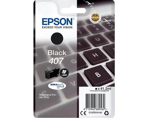 Cartus Cerneala Epson C13T07U140 WF-4745 Series, aprox. 2600 pagini, 41.2 ml (Negru)
