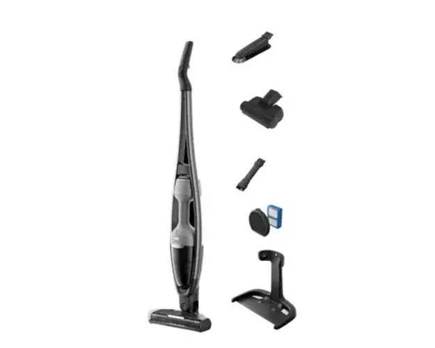 Aspirator vertical 2 in 1 Electrolux Seria 600 ES62AB25UG, 25.2V, 2.5Ah, Autonomie 55 min, 3 Trepte de putere, 0.3 L (Gri)