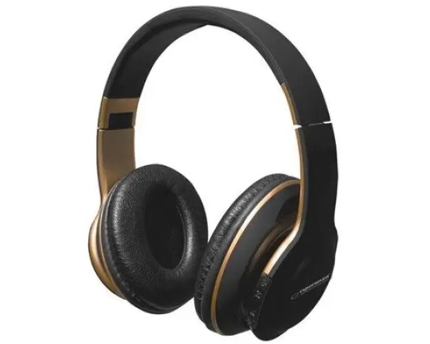 Casti Stereo Esperanza Shange, bluetooth, pliabile, microfon (Negru/Auriu)