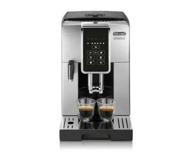 Espressor cafea automat De’Longhi Dinamica ECAM 350.50.SB, 1450W, 1.8 l, 15 bari, Carafa pentru lapte cu sistem LatteCrema (Argintiu/Negru)