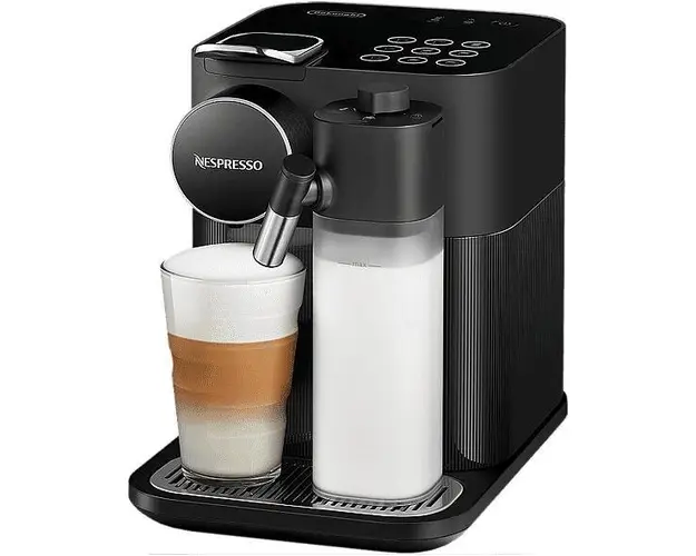 Espressor automat Nespresso De'Longhi EN 640.B Gran Lattissima, 1400 W, 1.3 L, 19 bar, Ecran Tactil, Sistem Rapid Cappuccino (Negru) 