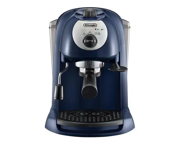 Espressor manual De'Longhi EC191CD, 1100 W, 15 bari, 1 l, Sistem Crema Disco (Albastru)
