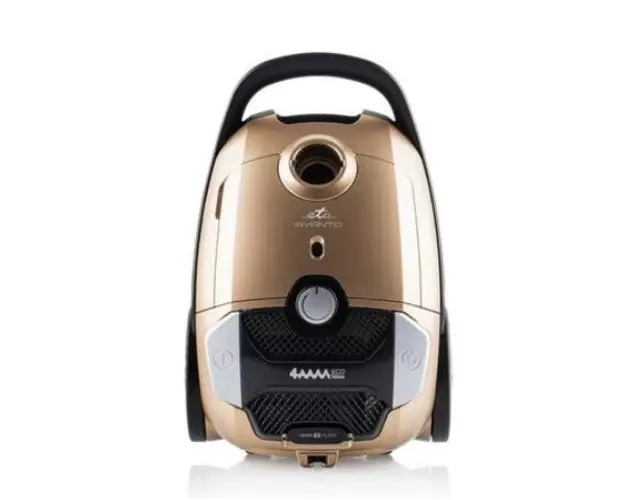Aspirator cu sac ETA Avanto ETA351990000, 700 W, 3 L, Filtru HEPA 12 (Negru/Auriu)