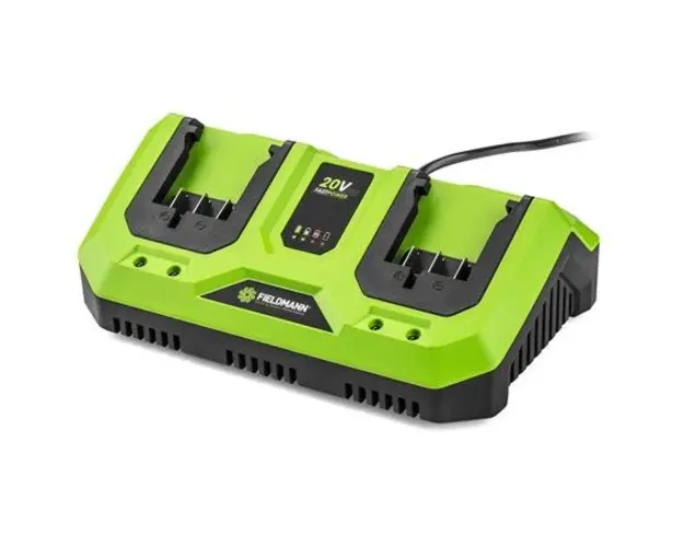 Incarcator rapid universal Fieldmann FDUZ 79110, 20 V, Incarcare 2x2 Ah/ora, pentru 2 acumulatori (Negru/Verde)