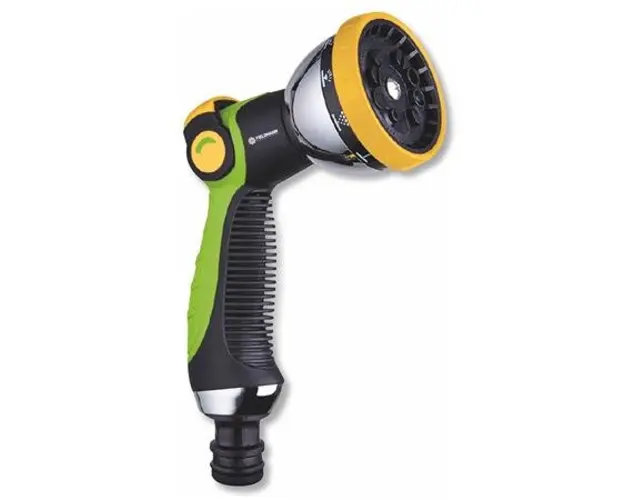 Pistol irigare Fieldmann FZH 9004, 13 mm, 10 Pozitii, Debit reglabil (Negru/Verde)