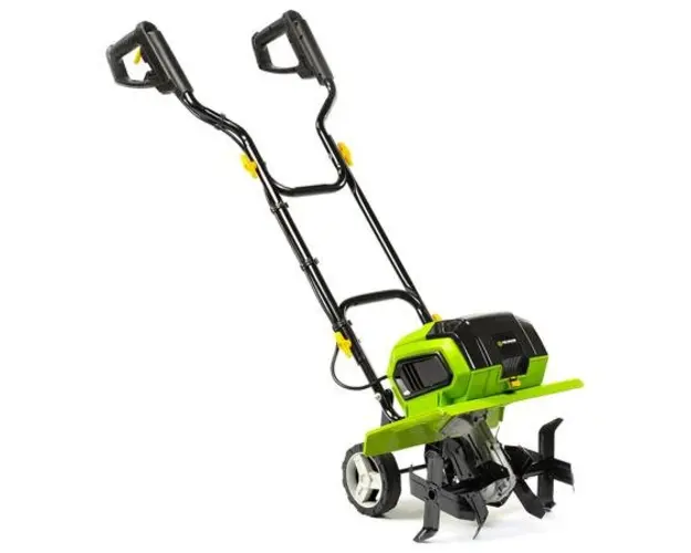 Motosapa electrica Fieldmann FZK 70305-0, 2x20 V, 180 rpm, 4 Cutite, Latime de lucru 36 cm, Acumulatorii si incarcatorul nu sunt incluse (Negru/Verde)