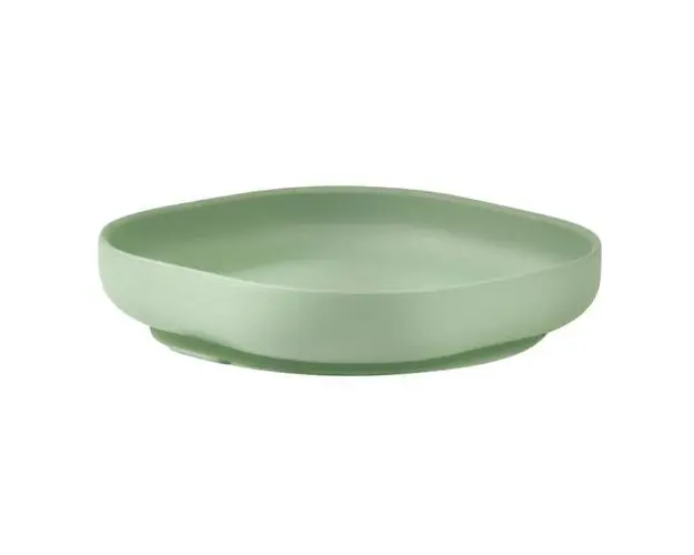Farfurie silicon cu ventuza Beaba Sage Green
