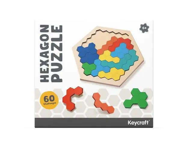 Puzzle din lemn - Hexagon
