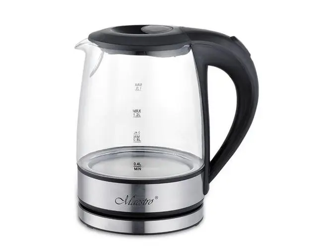 Fierbator de apa Feel-Maestro MR-062, 1.2 L, 1630 W (Negru/Transparent)