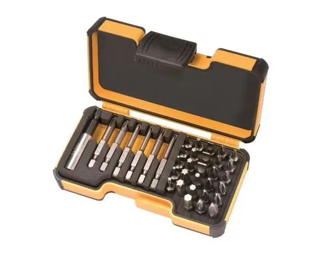 Trusa biti Felo 02073516, 35 piese (Galben/Negru)