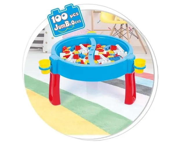 Masuta de activitati cu 100 cuburi de construit