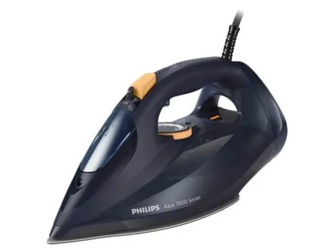 Fier de Calcat PHILIPS Seria 7000 DST7060/20, 3000W, 250g/min, 300ml, Talpa SteamGlide Elite (Albastru/Galben)