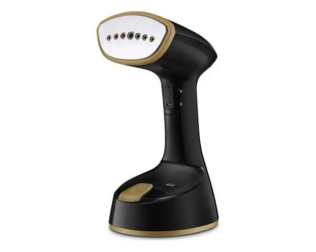 Fier de calcat vertical cu aburi Zelmer Compact ZGS1800, putere 1470 W, abur constant 21 g/min, lungime cablu 1,8 m (Negru/Auriu)