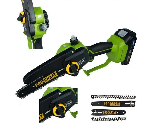 Fierastrau electric Procraft PKA44, 21 V, 1.5 Ah (Verde/Negru)