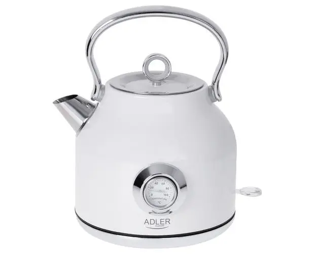 Fierbator de apa Adler STRIX AD 1346W, 1.7 l, 2200 W, Termometru, Filtru sedimente, Oprire automata (Alb)