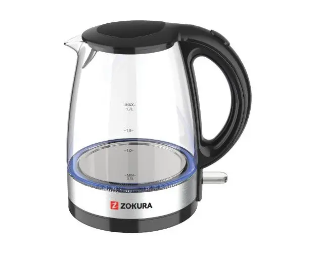 Fierbator electric din sticla Zokura Z1240, 1,7 L, 2200 W