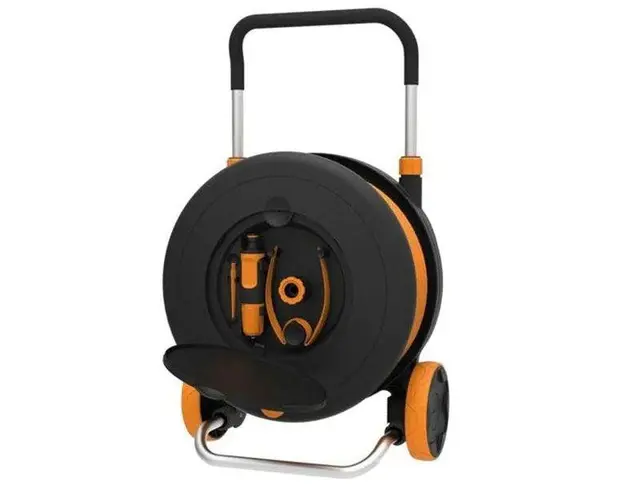 Set tambur cu furtun FISKARS 1023644, 30 m (Negru/Portocaliu)