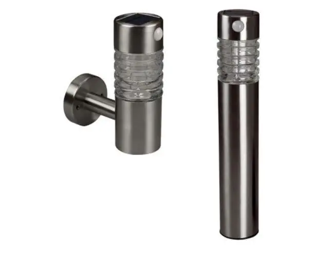 Lampa solara cu senzor de miscare FLINK FK-FS-029, 3 LED-uri, Lumina calda, 50 lumeni, IP44 (Argintiu)